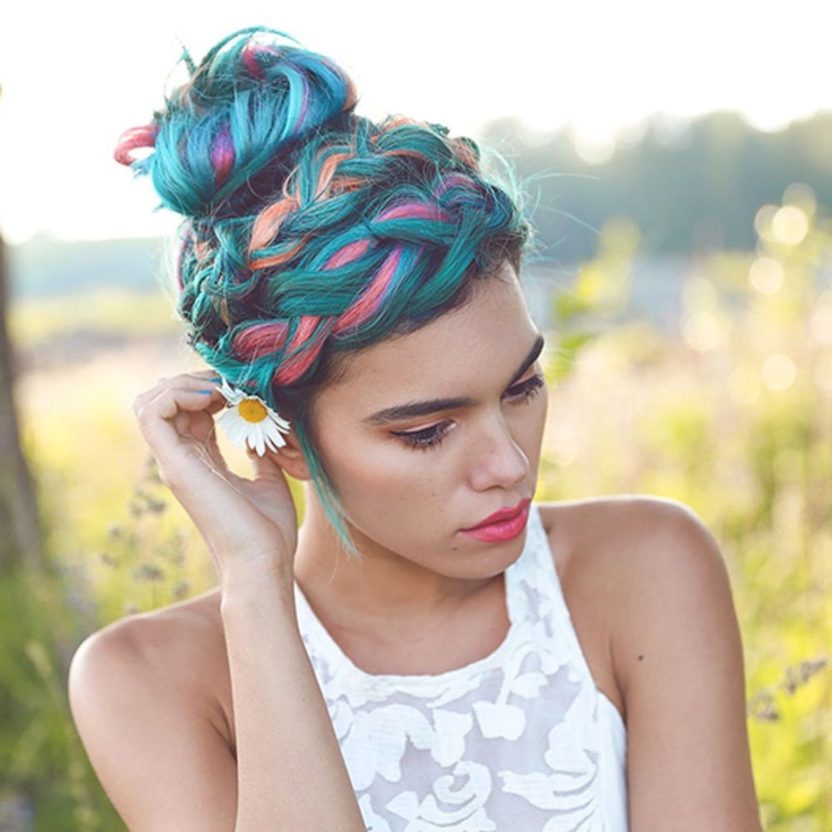15 Gorgeous Ways to Style Rainbow Hair