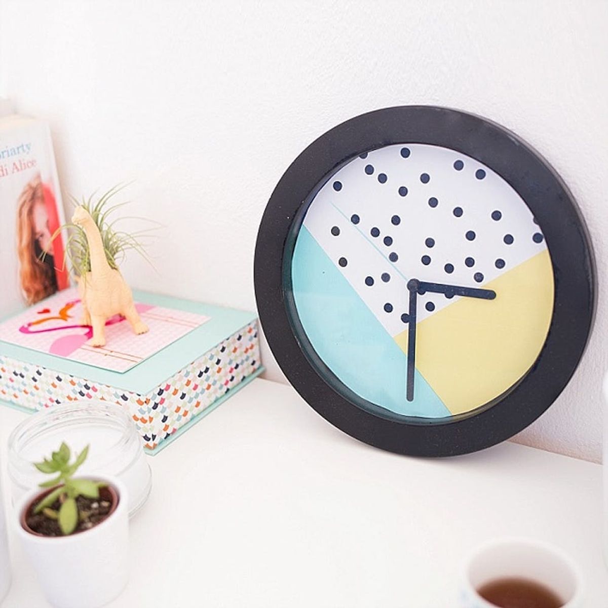 The Easiest Way to Update a Boring Old Wall Clock Brit + Co