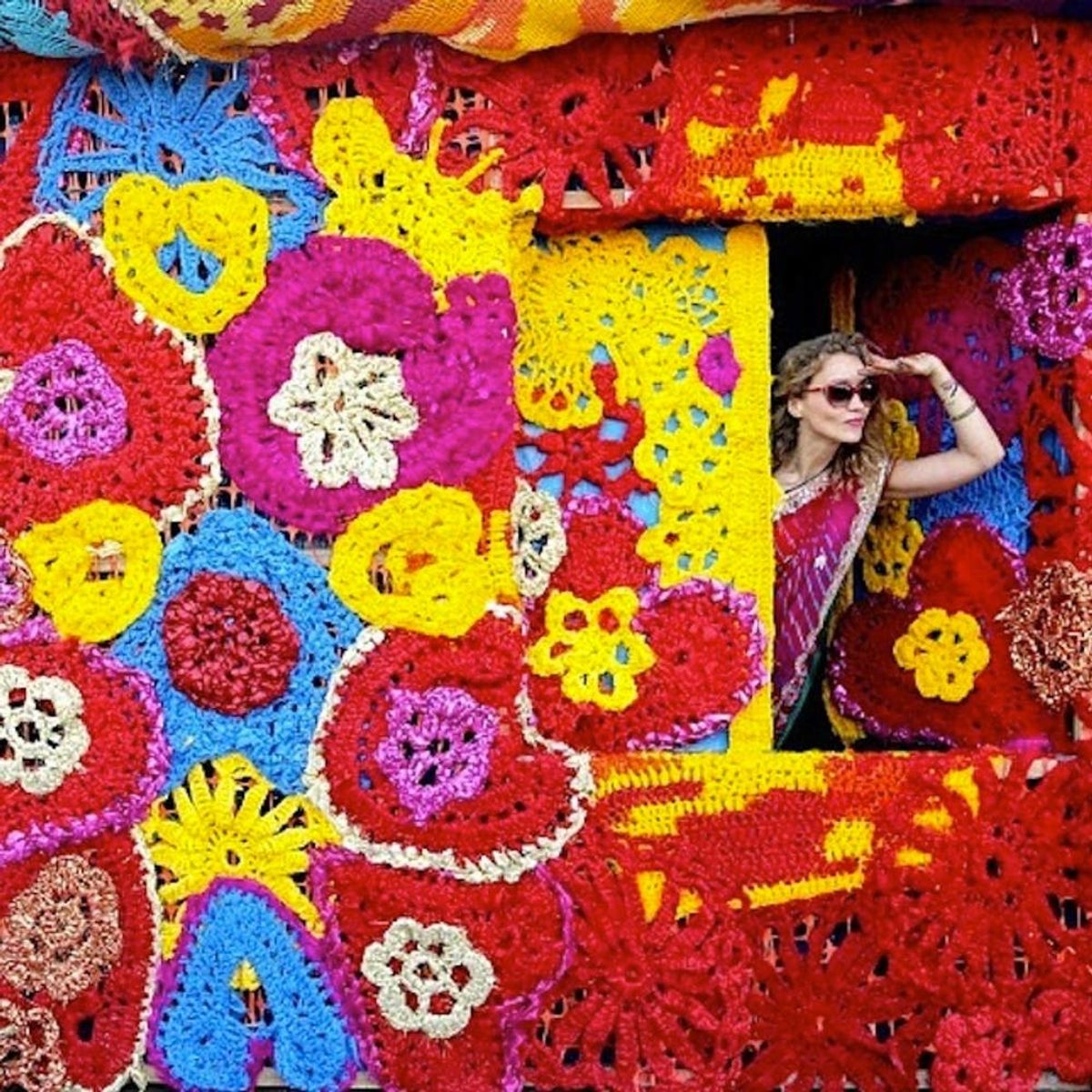 Watch a Homeless Shelter Be Transformed into a Crocheted Work of Art