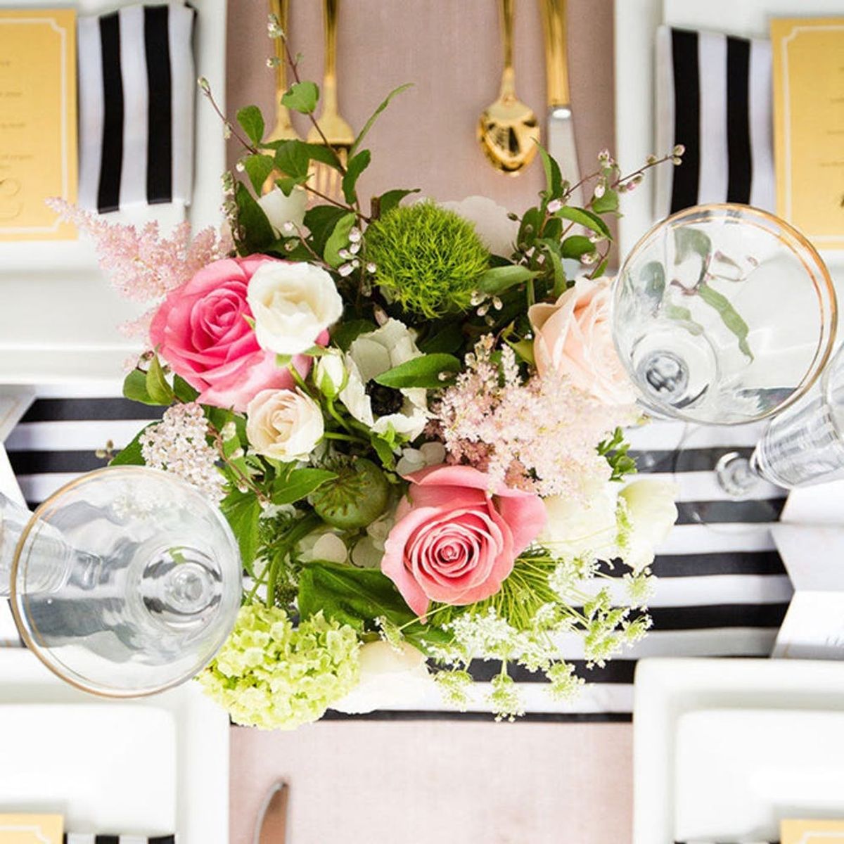 20 Ways to Rock Black + White Stripes at Your Wedding