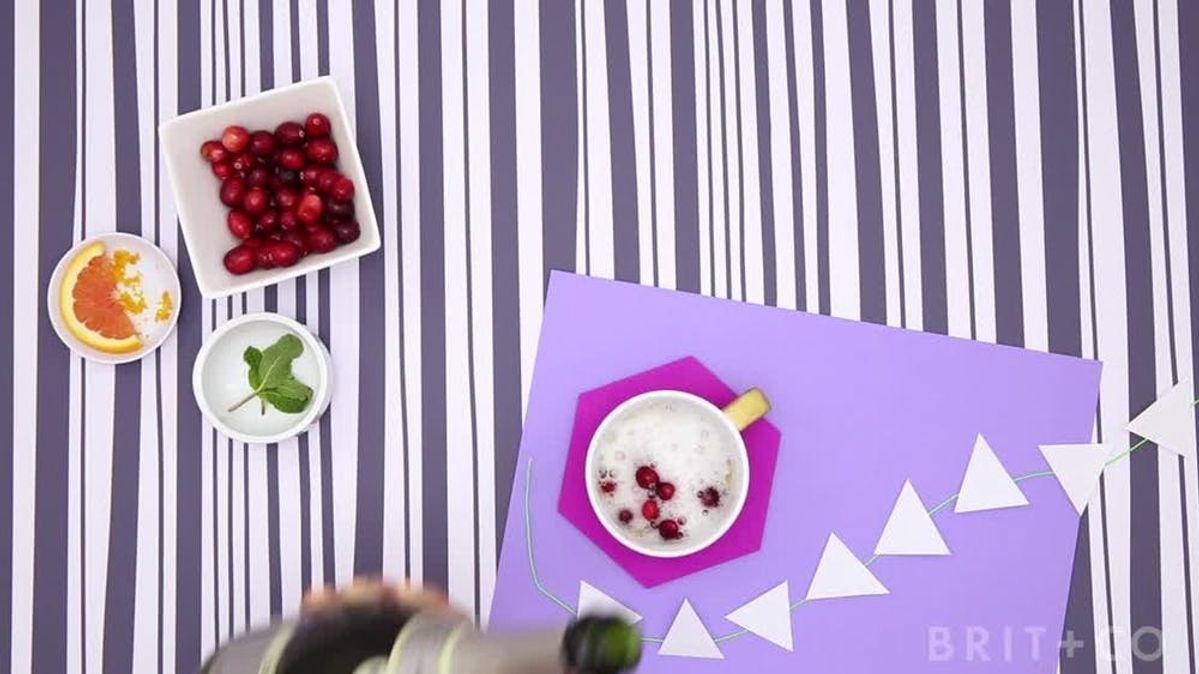 Barefoot Bubbly Cranberry Mint Mimosa