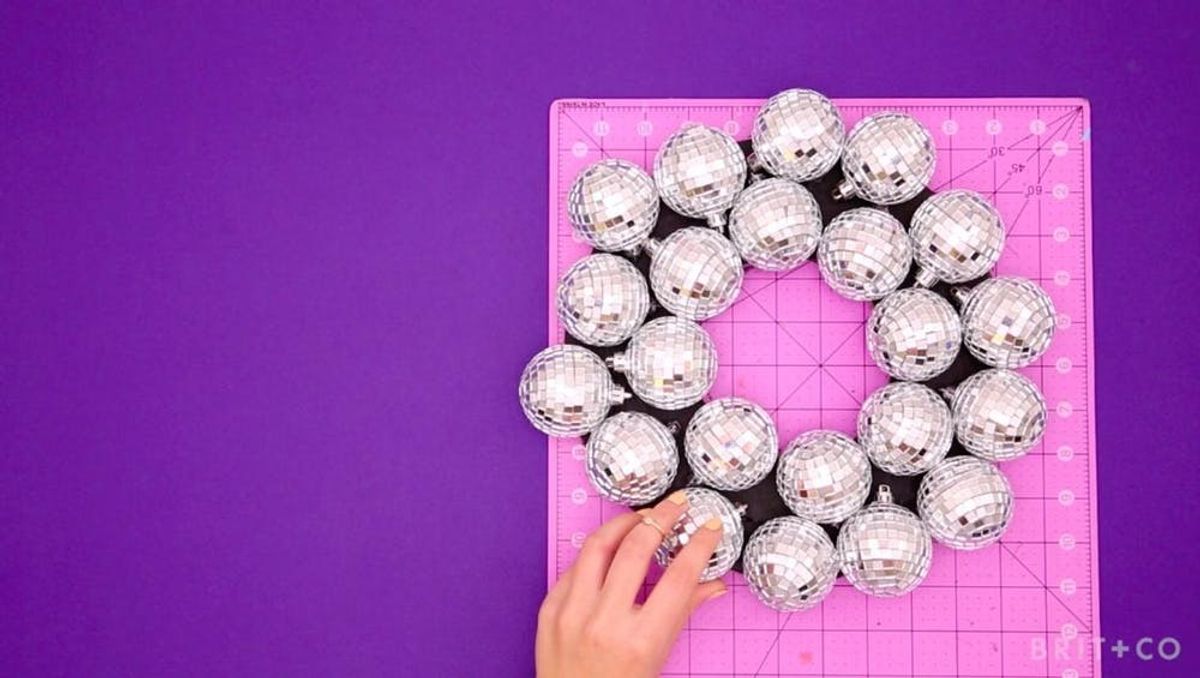 How to Make a Disco Ball Wreath