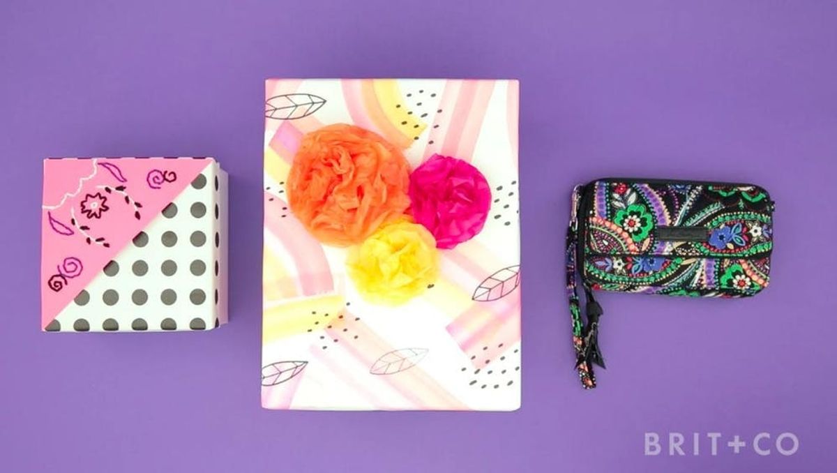 DIY Hand Painted Gift Wrap Brit + Co