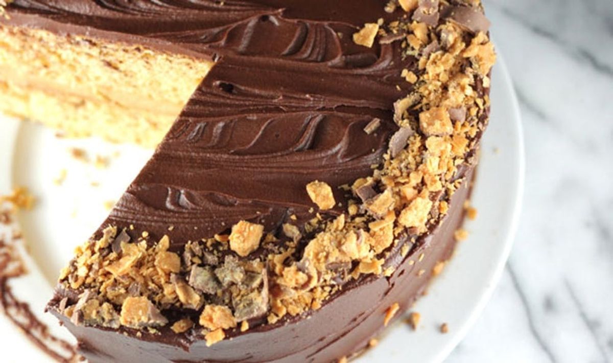 What’s Better Than Homemade Butterfinger? Butterfinger Cake!