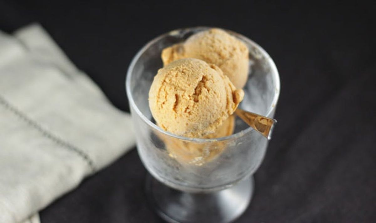 Skinny Pumpkin Pie Frozen Yogurt (Only 100 Cals!)