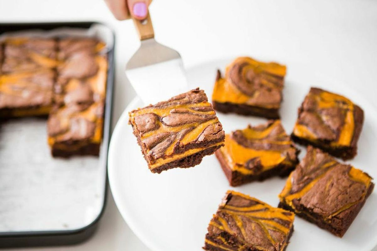 Fall Dessert Alert! Make this Ultimate Pumpkin Swirl Brownies Recipe