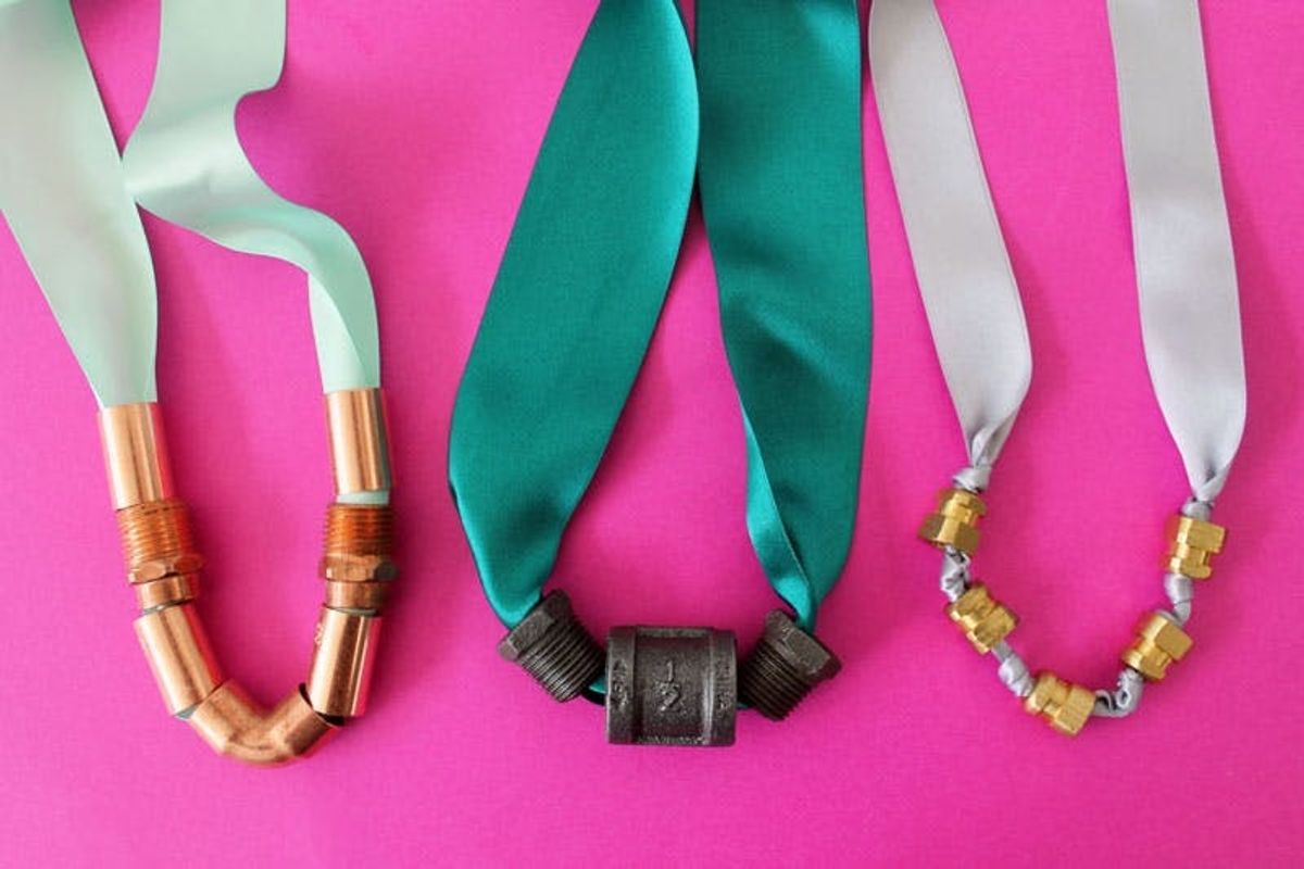 Hardware Hack: DIY Ribbon Statement Necklaces