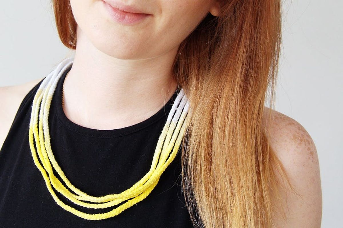 How to Make an Ombre Wrap Rope Necklace Brit + Co