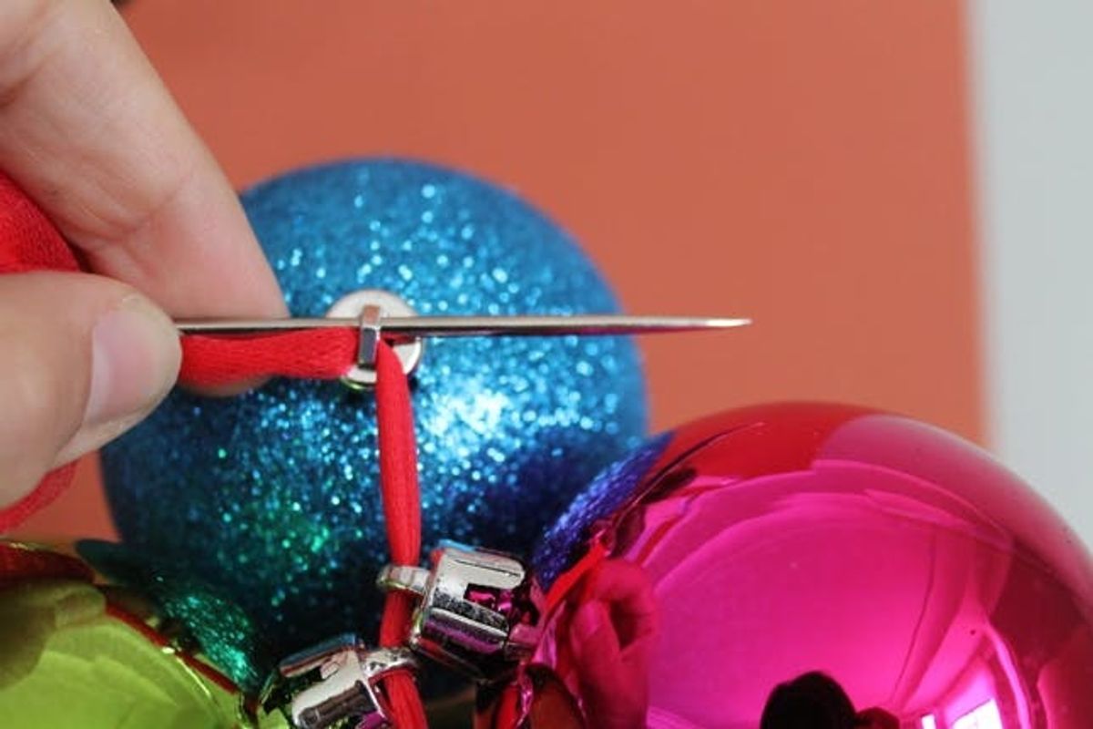 Make a DIY Ornament Garland in 10 Minutes or Less Brit + Co