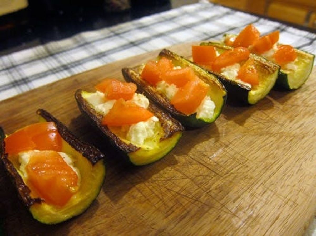 Zucchini Bruschetta Boats