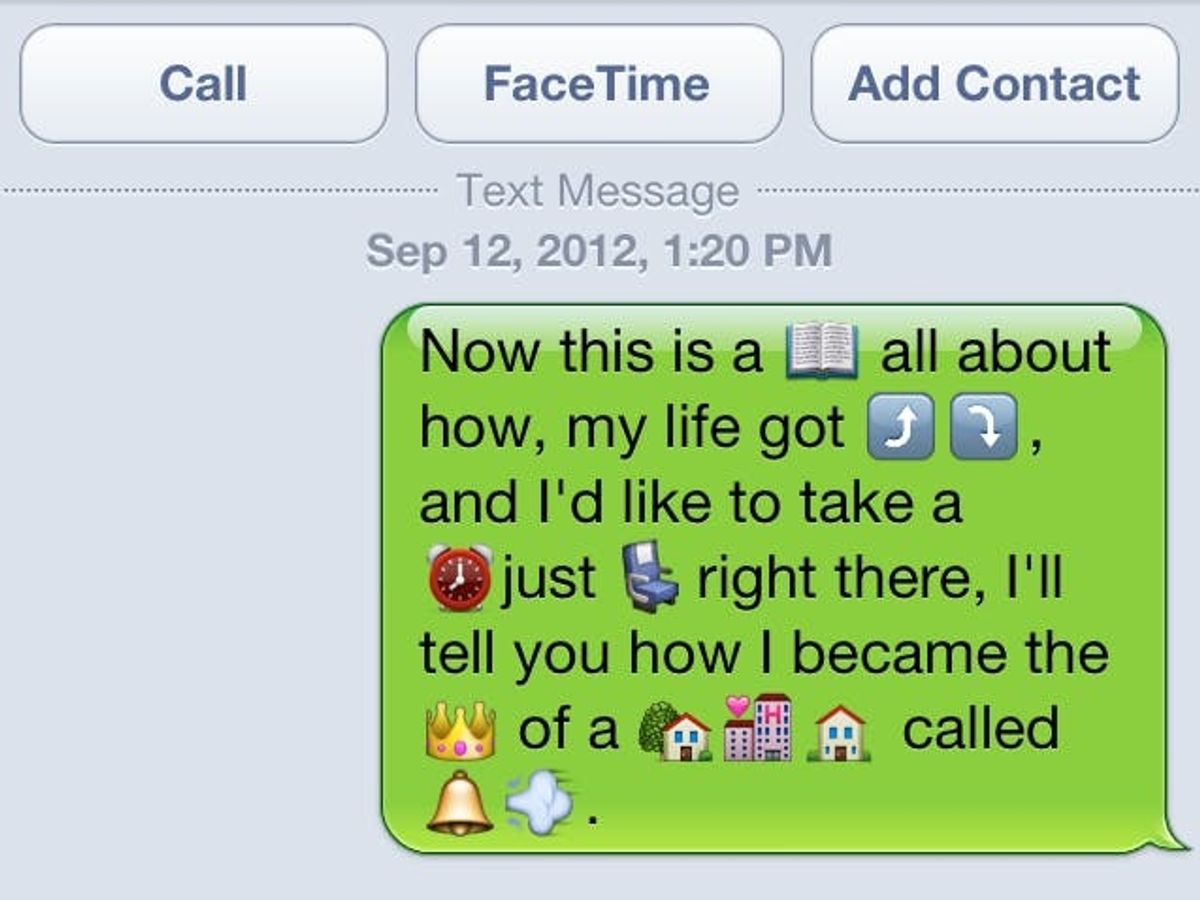 Popular Song Lyrics in iOS Emoticon Form