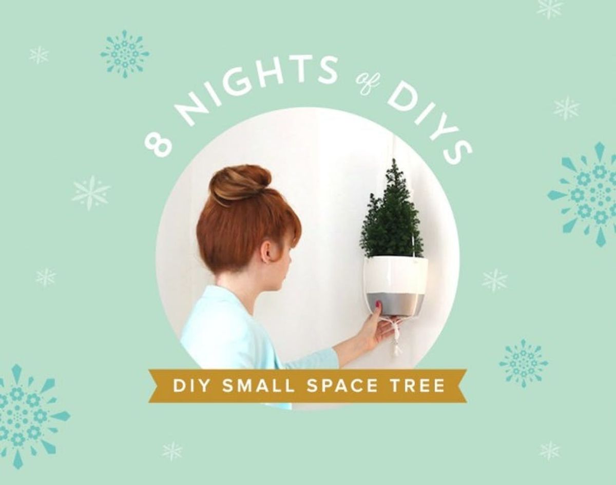 8 Nights of DIYs: A Hanging Xmas Tree Fit for Your Small Space