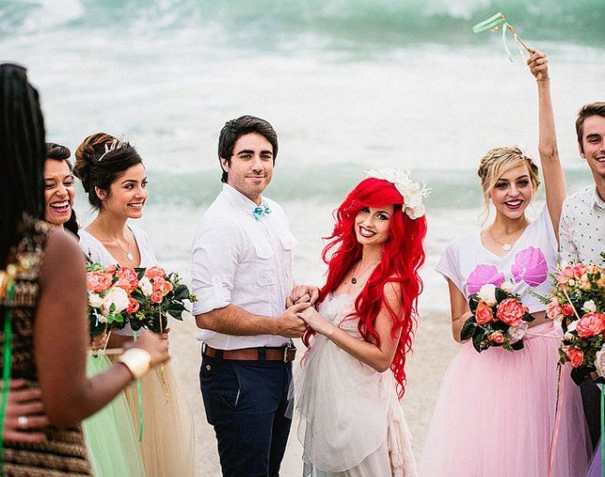 This Hipster Little Mermaid Wedding Is Spot On