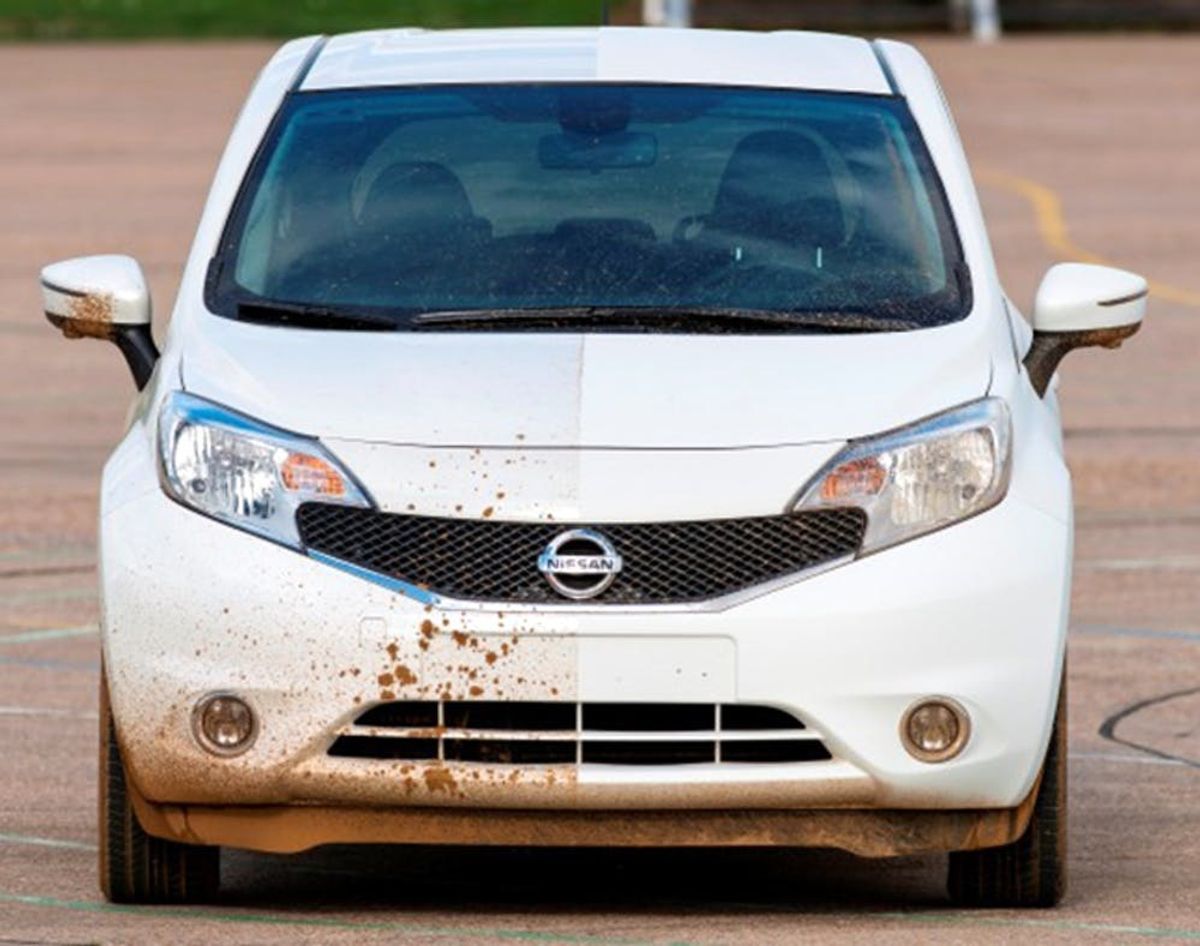 Watch the First Ever Self-Cleaning Car Roll Through Mud Dirt-Free