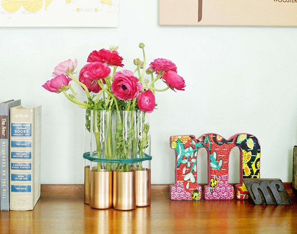 DIY Basics 2.0: Gold-Dipped Bud Vases