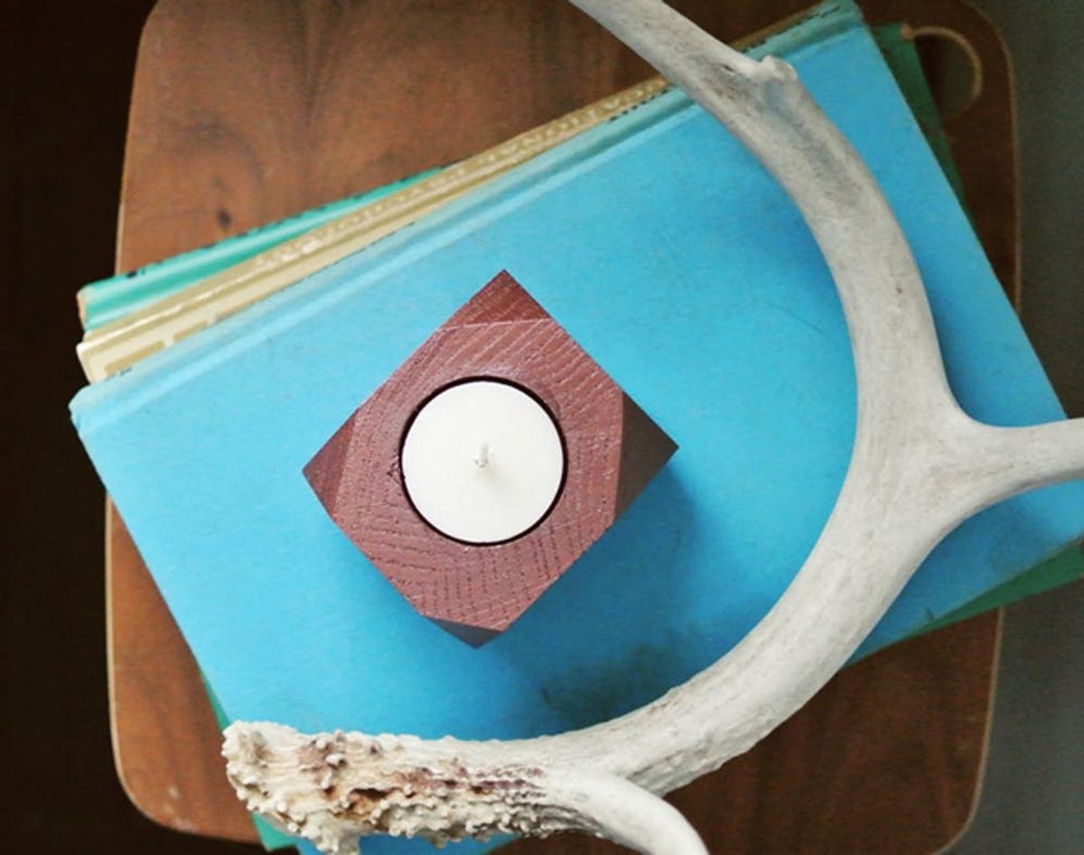 Woodshop 101: How to Make a Geometric Candle Holder