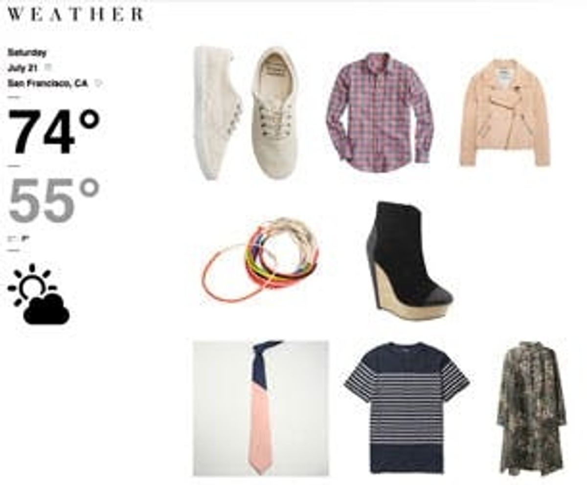 Wevther: A Weather Forecast In Outfit Form
