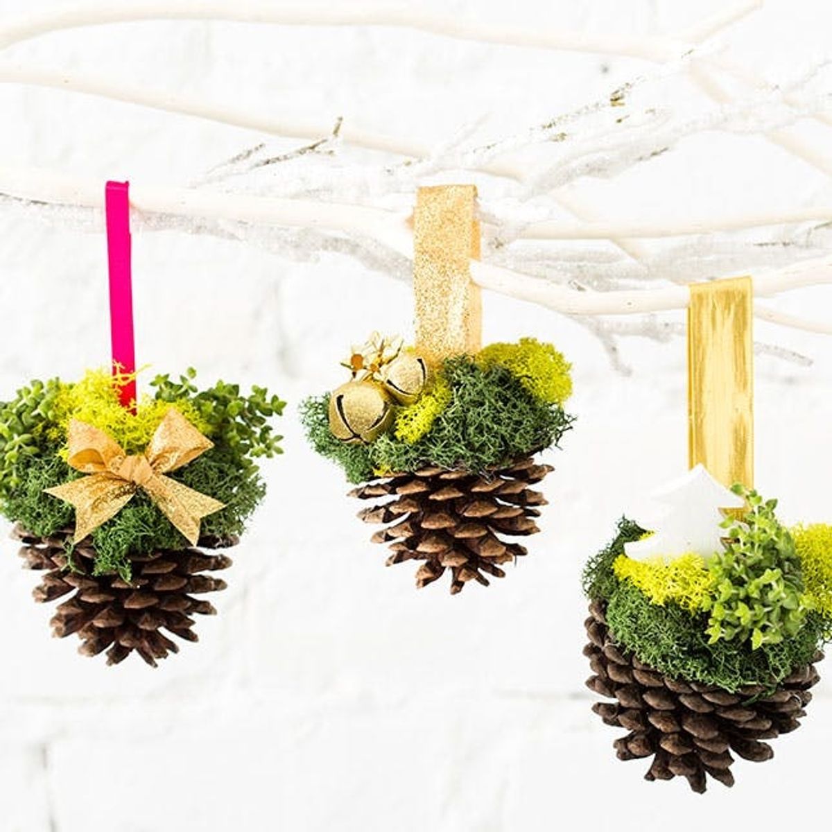 How to Turn Pinecones into Ornaments That Are Seriously Chic