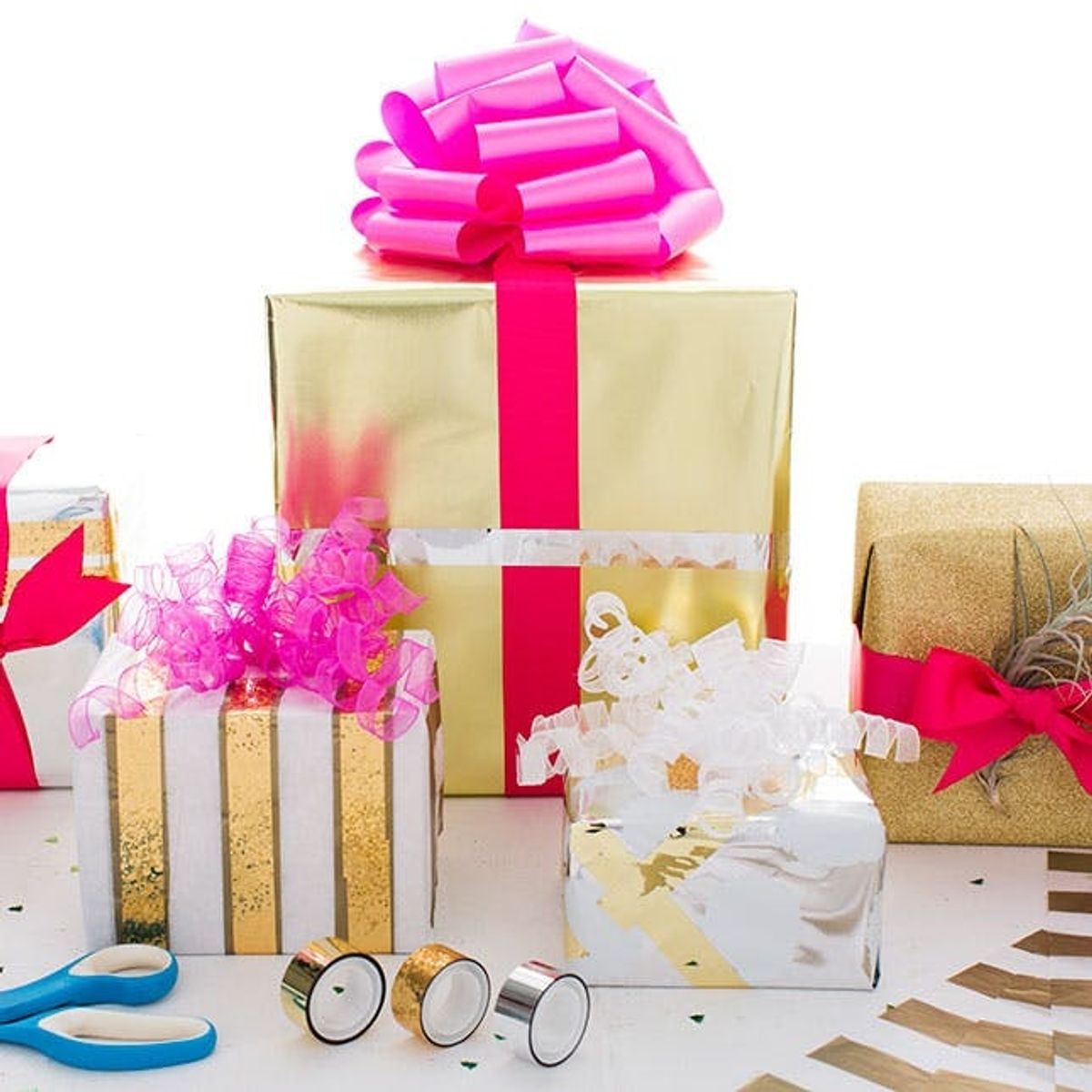Bling Out Your Gifts With Metallic Wrapping Hacks