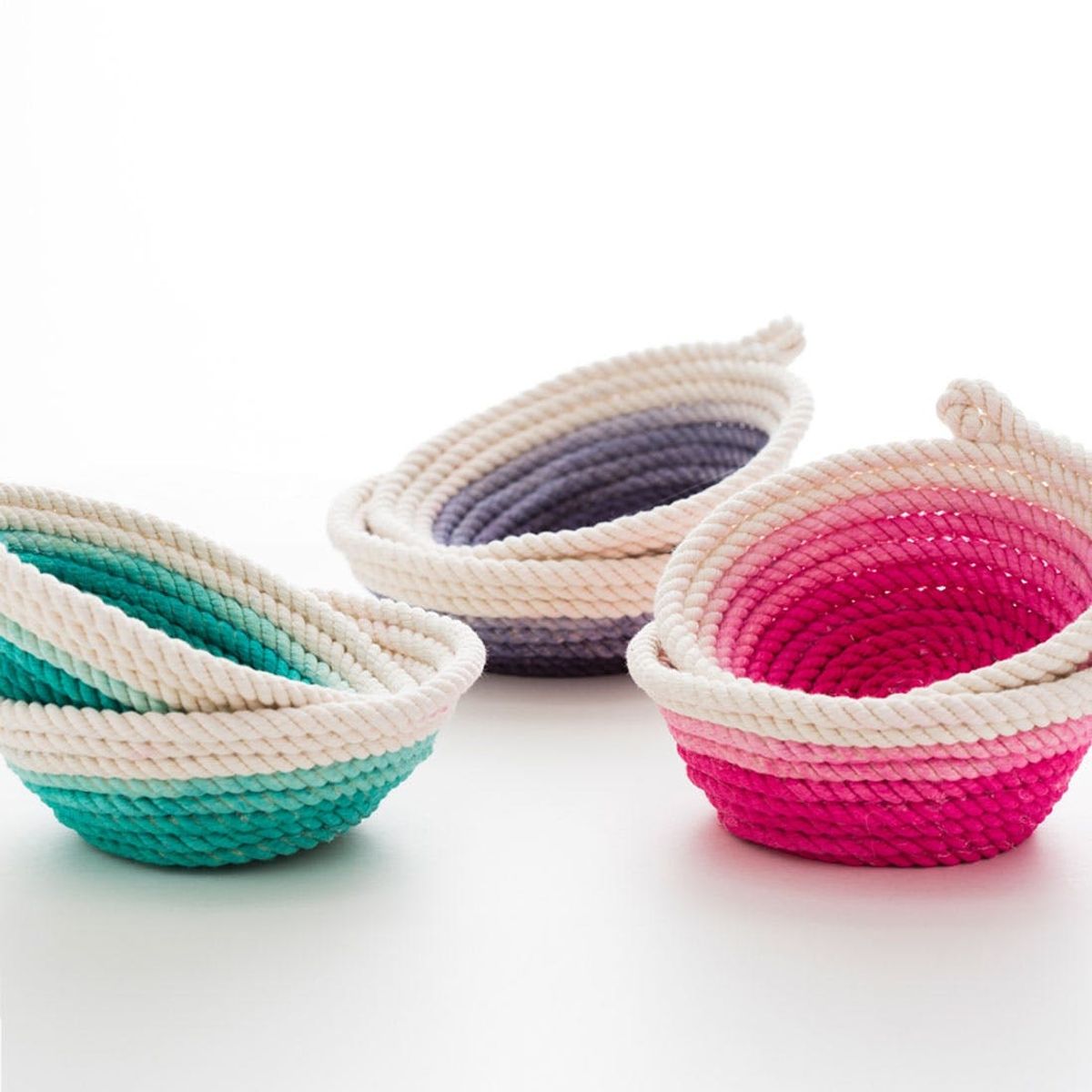 How to Make Beautiful No-Sew Rope Bowls