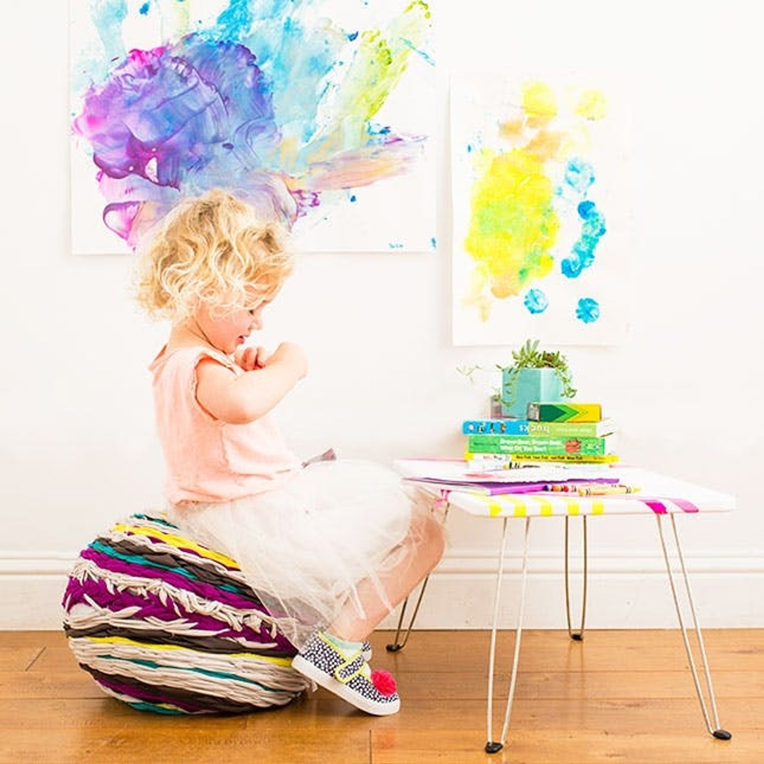 How to Make a Woven Floor Pouf for Your Little One
