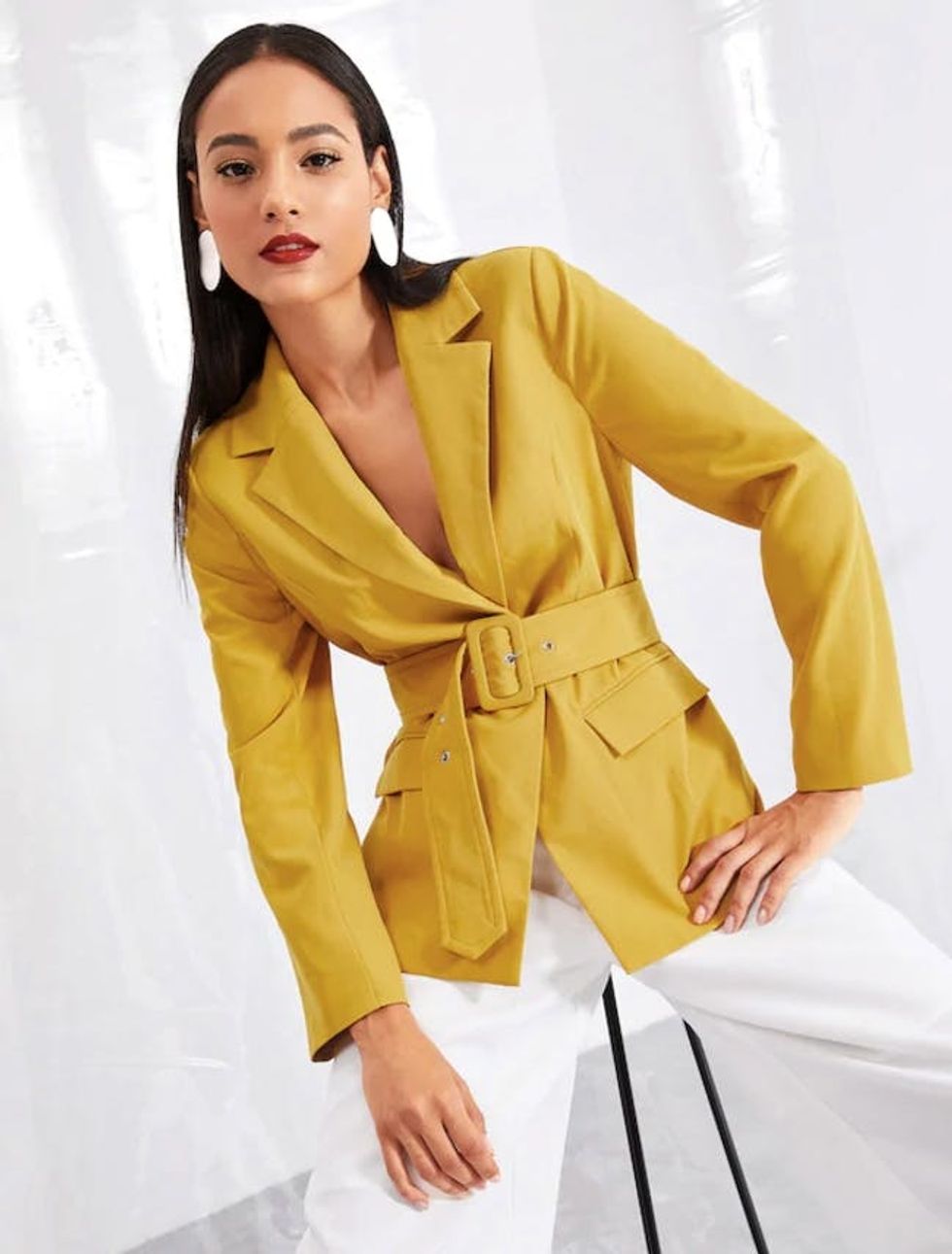 SUITING BELTED BLAZER