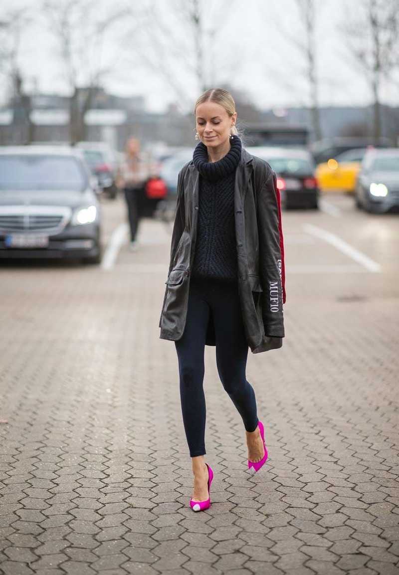 how to dress up leggings for a night out Weekend Outfit Ideas: Leather Leggings, Plaid Shirts, White Blazers
