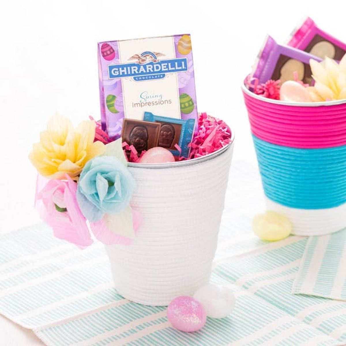 How to Turn a Bucket into a Colorful Easter Basket