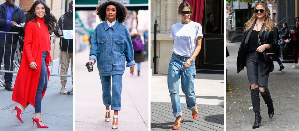 9 Creative Ways to Wear Jeans This Spring, According to Celebs - Brit + Co
