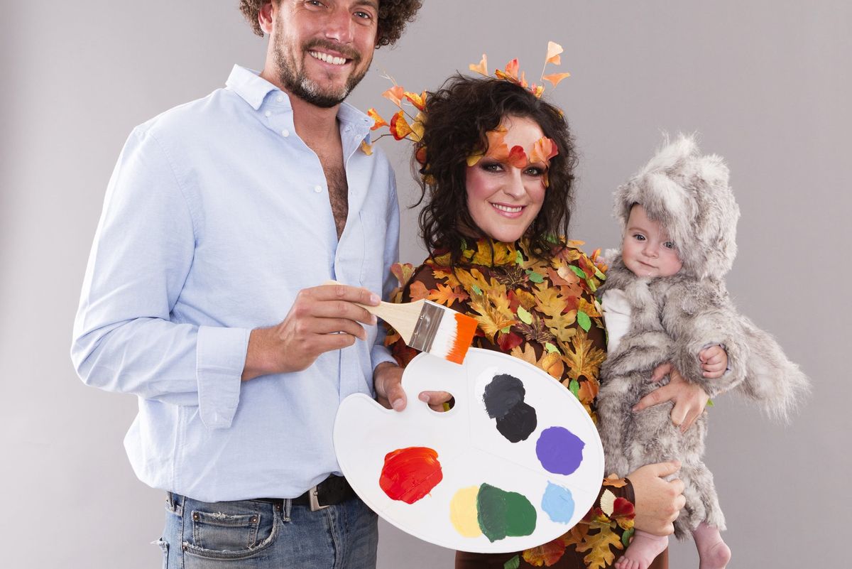 This Bob Ross Family Halloween Costume Will Bring You All the Joy