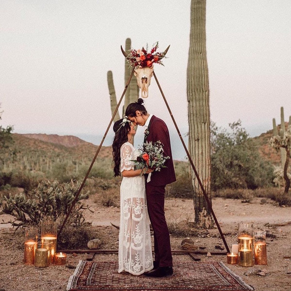 Triangle Ceremony Arches Take Your Modern Bohemian Wedding to New Heights