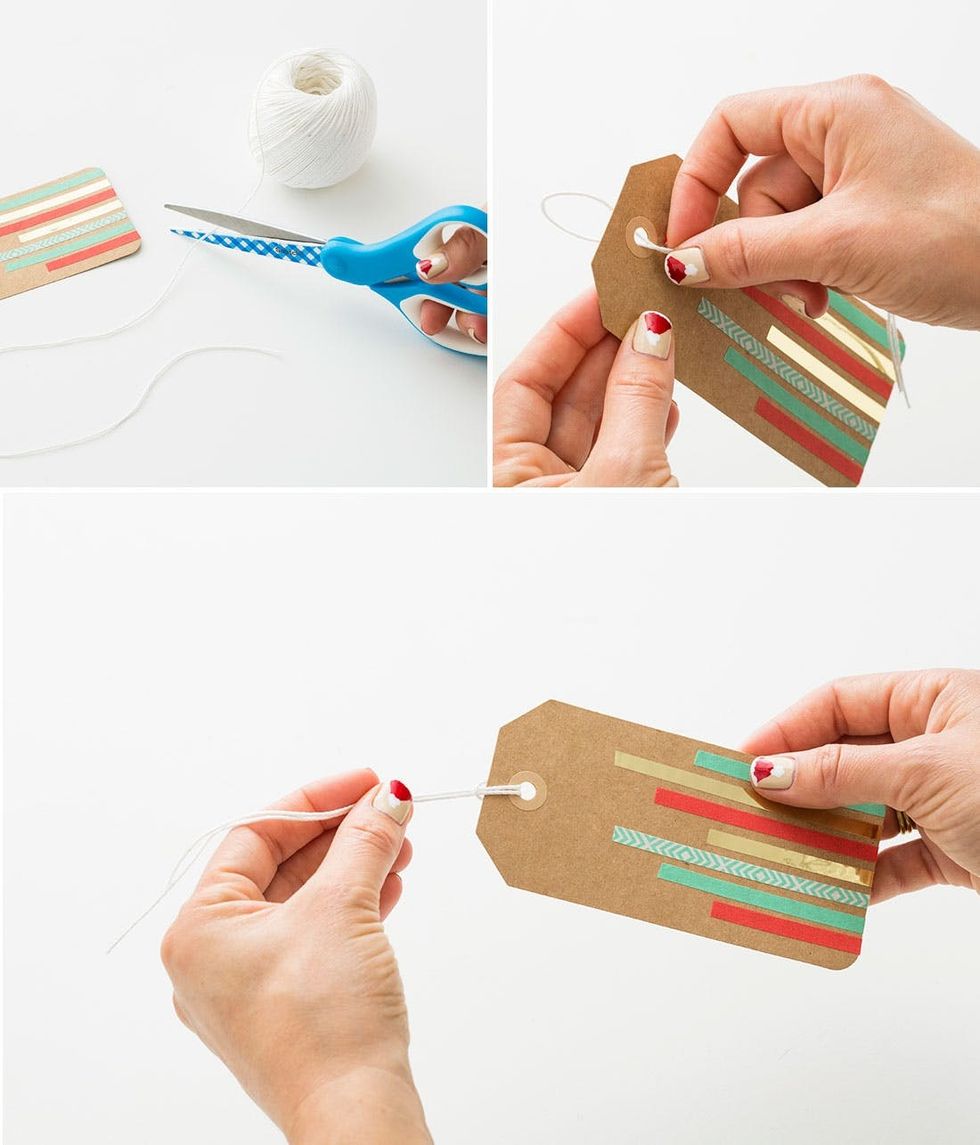 How to Use Tape to Trick Out Holiday Gift Bags, Tags and Cards Brit + Co