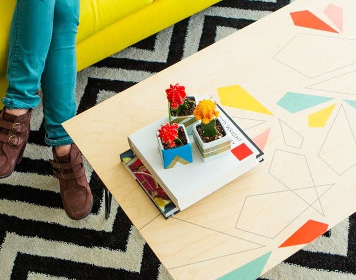 Make a Custom Patterned Coffee Table in Under 10 Minutes