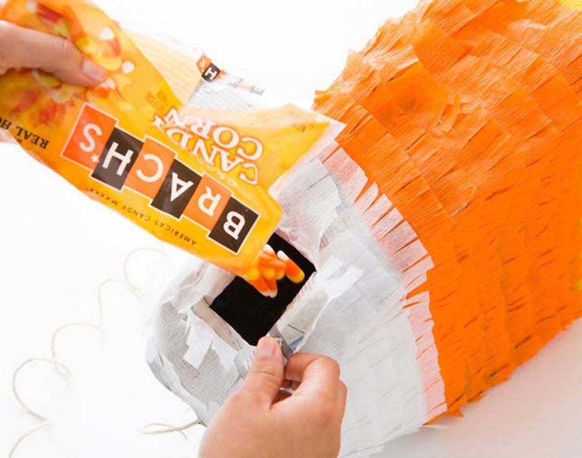 DIY This Candy Corn-Filled Candy Corn Piñata