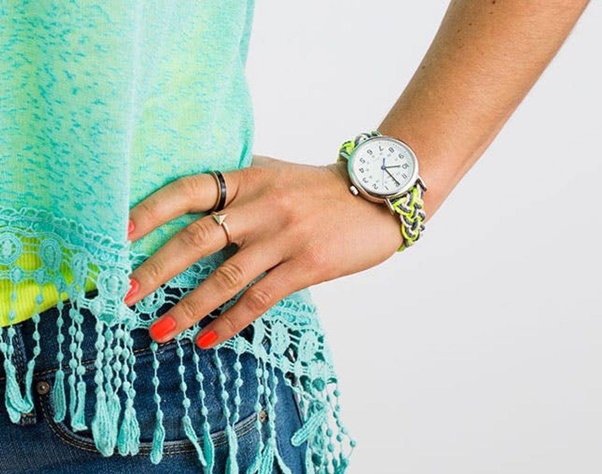 Summer Style Hack: Create a Neon Nautical Watch Strap