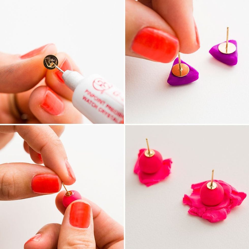 20Minute DIY How to Make Stud Earrings Brit + Co