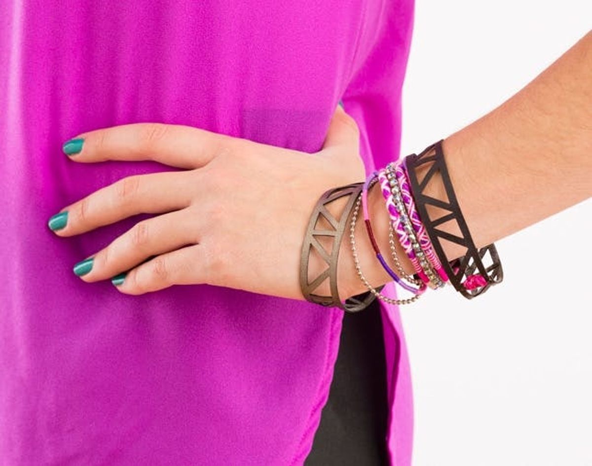How to DIY Chic Laser Cut Leather Bangles