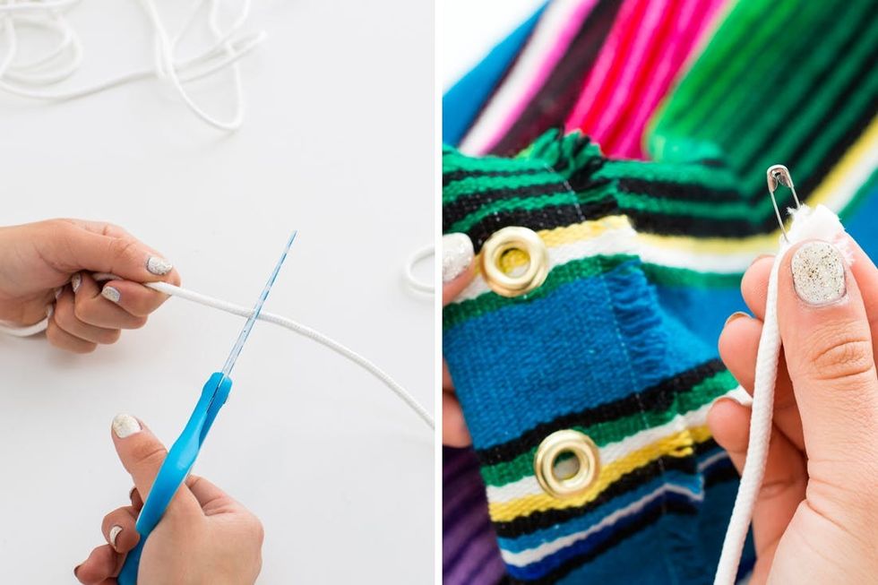 How to Turn a Blanket into a Chic Summer CarryAll Brit + Co