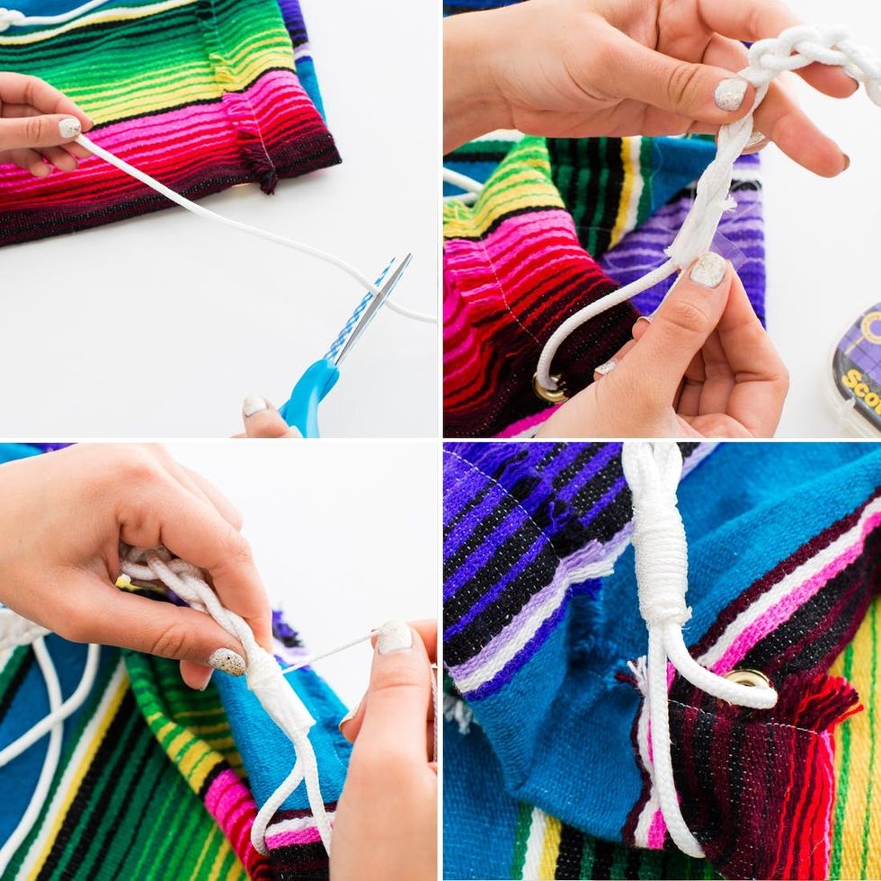 How to Turn a Blanket into a Chic Summer CarryAll Brit + Co