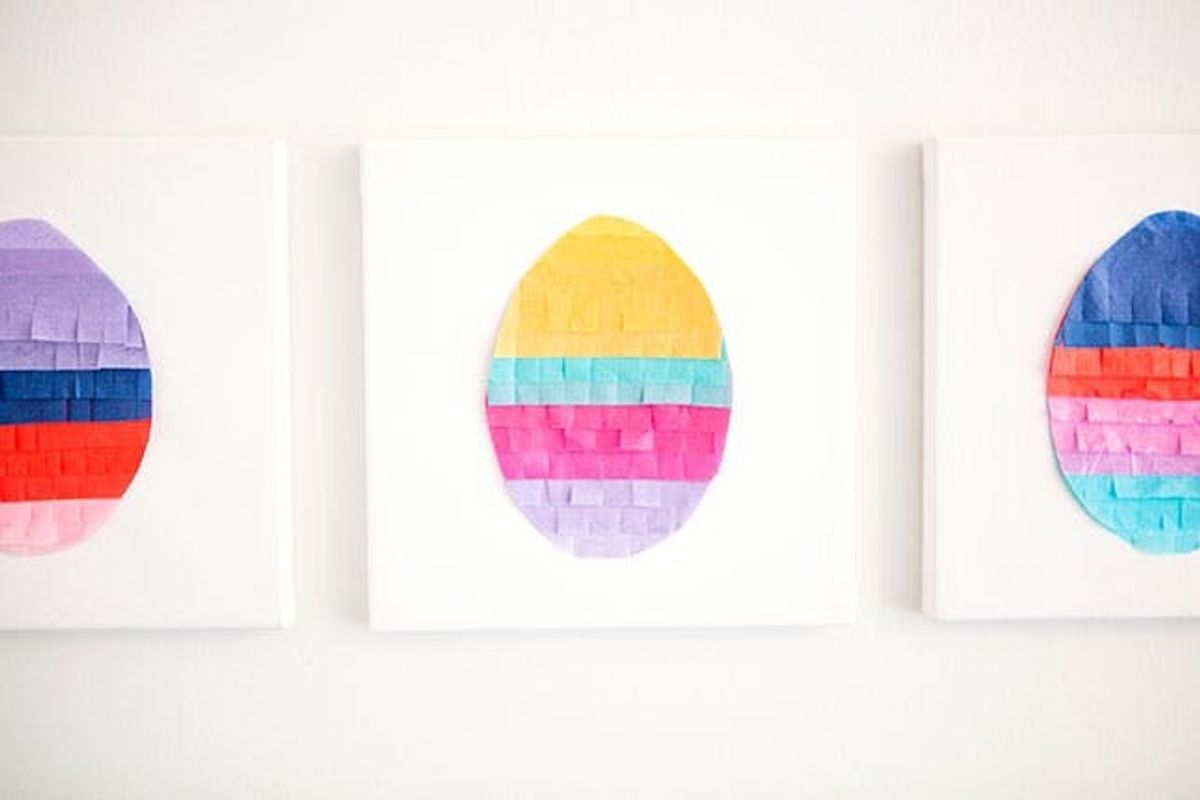 DIY Easter Decor: Tissue Paper Eggs