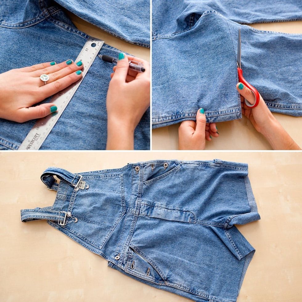 How to Turn Last Season’s Overalls into Acid-Washed “Shortalls” - Brit + Co