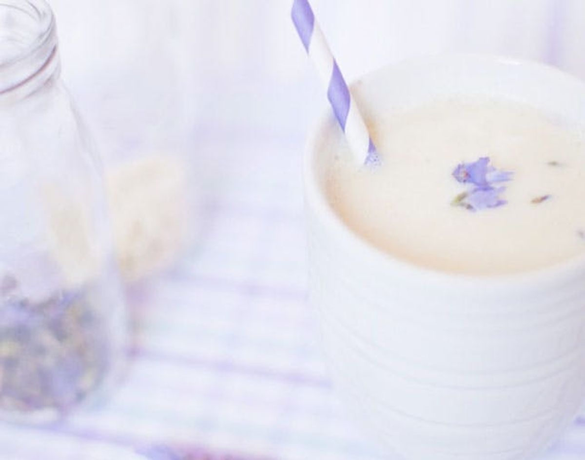 Florals by the Fire? Take a Sip of This Lavender White Hot Chocolate