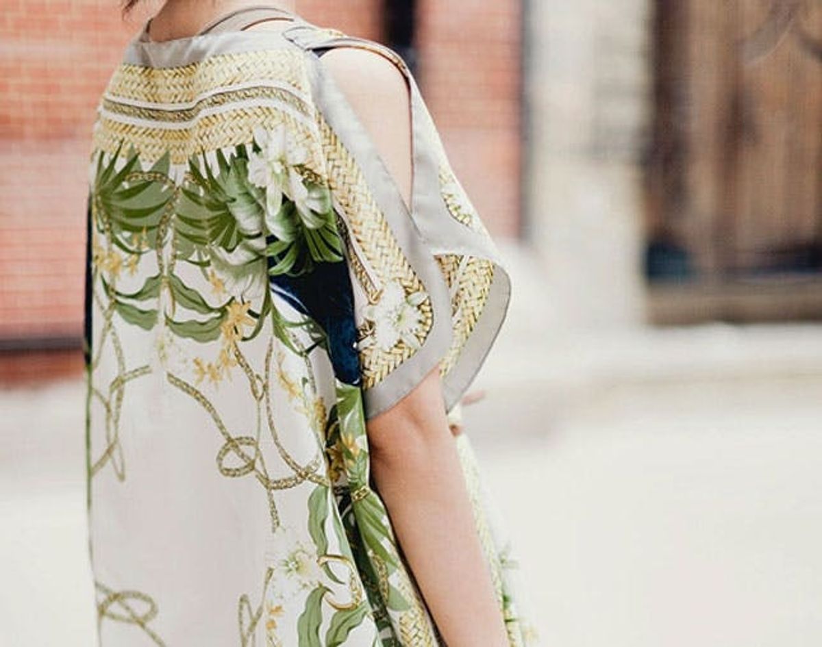 Genius! How to Turn 2 Silk Scarves into 1 Springy Caftan