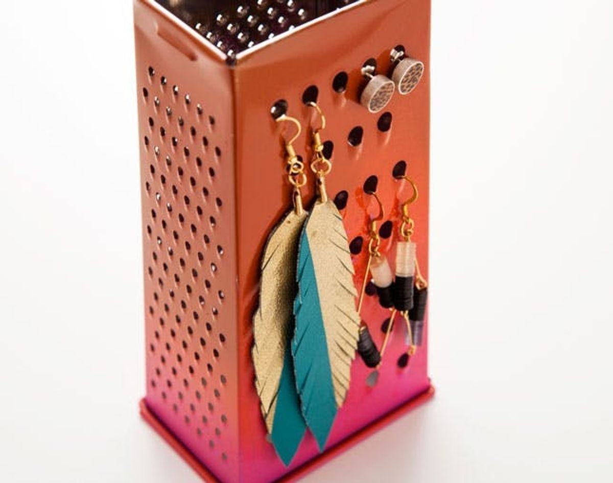 5-Minute DIY: Turn a Cheese Grater Into an Earring Caddy