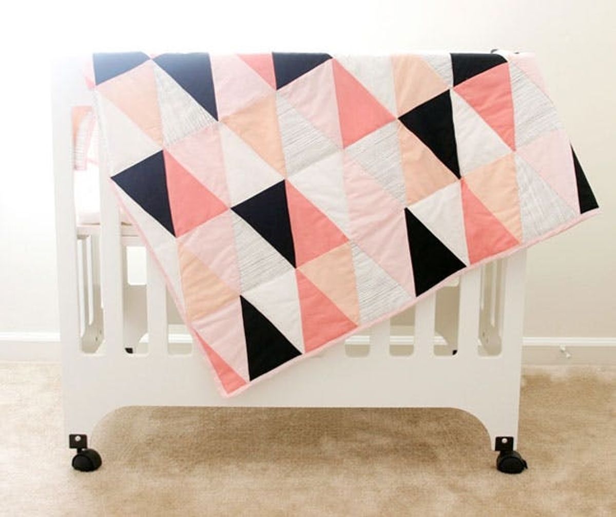 Quilting Remix: How to Make a Modern Ombre Triangle Quilt