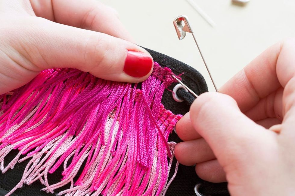 How to Fringe Up Your Sneaks in Under 5 Minutes Brit + Co