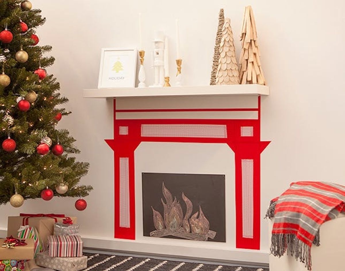 No Fireplace? No Problem! Make One Out of Washi Tape