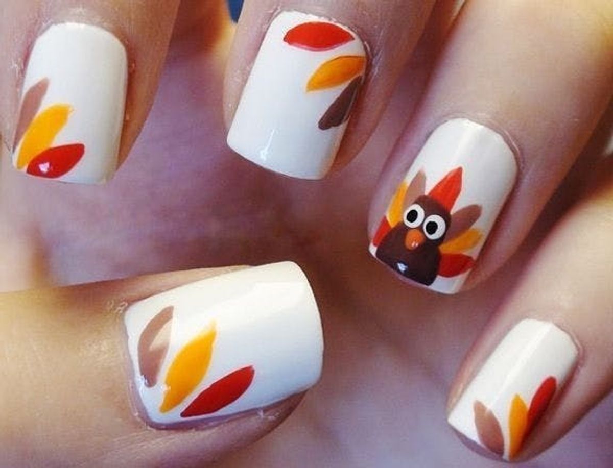 12 DIY Nail Art Ideas For Thanksgiving and Fall