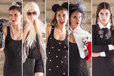 1 Little Black Dress, 5 Last Minute Halloween Costumes - Brit + Co 1 Little Black Dress, 5 Last Minute Halloween Costumes - Brit + Co