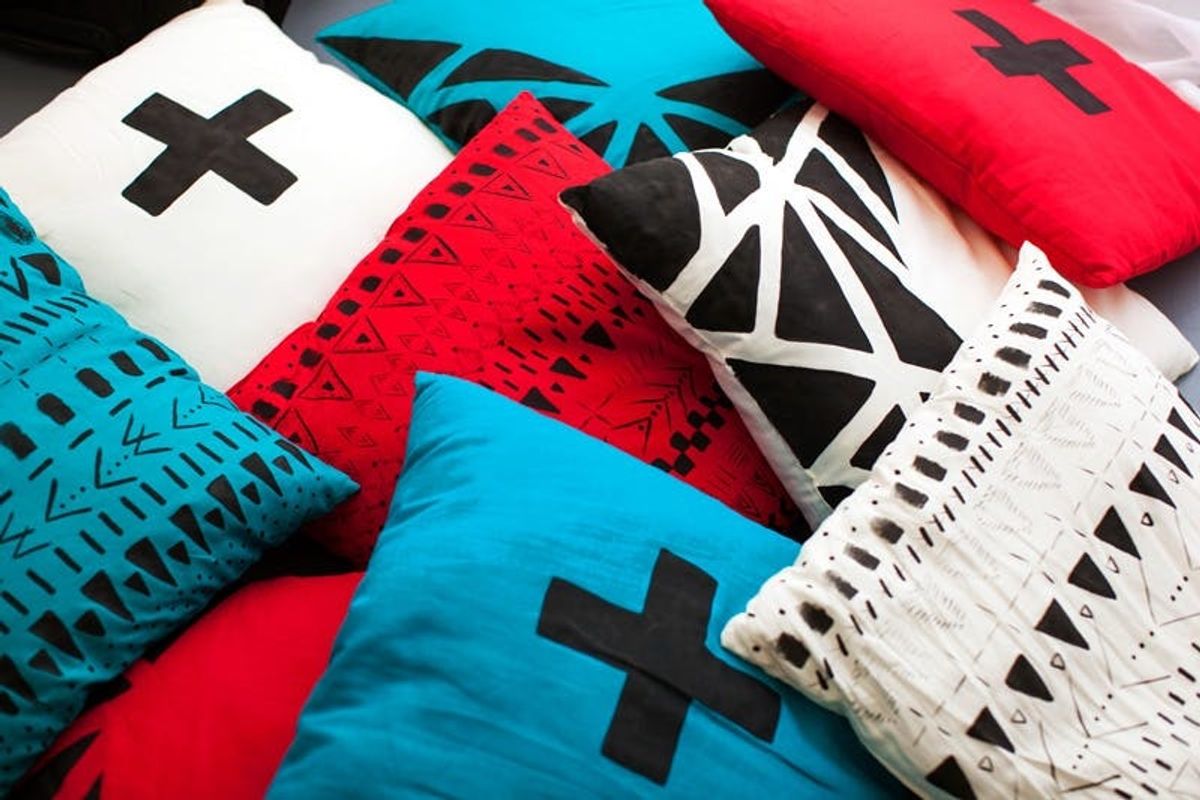 DIY Basics: Geometric Painted Throw Pillows